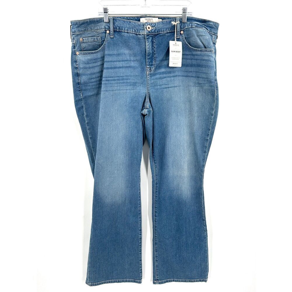 NWT TORRID Women's Stretch Denim Slim Boot Cut Flare Blue Jeans Size 24